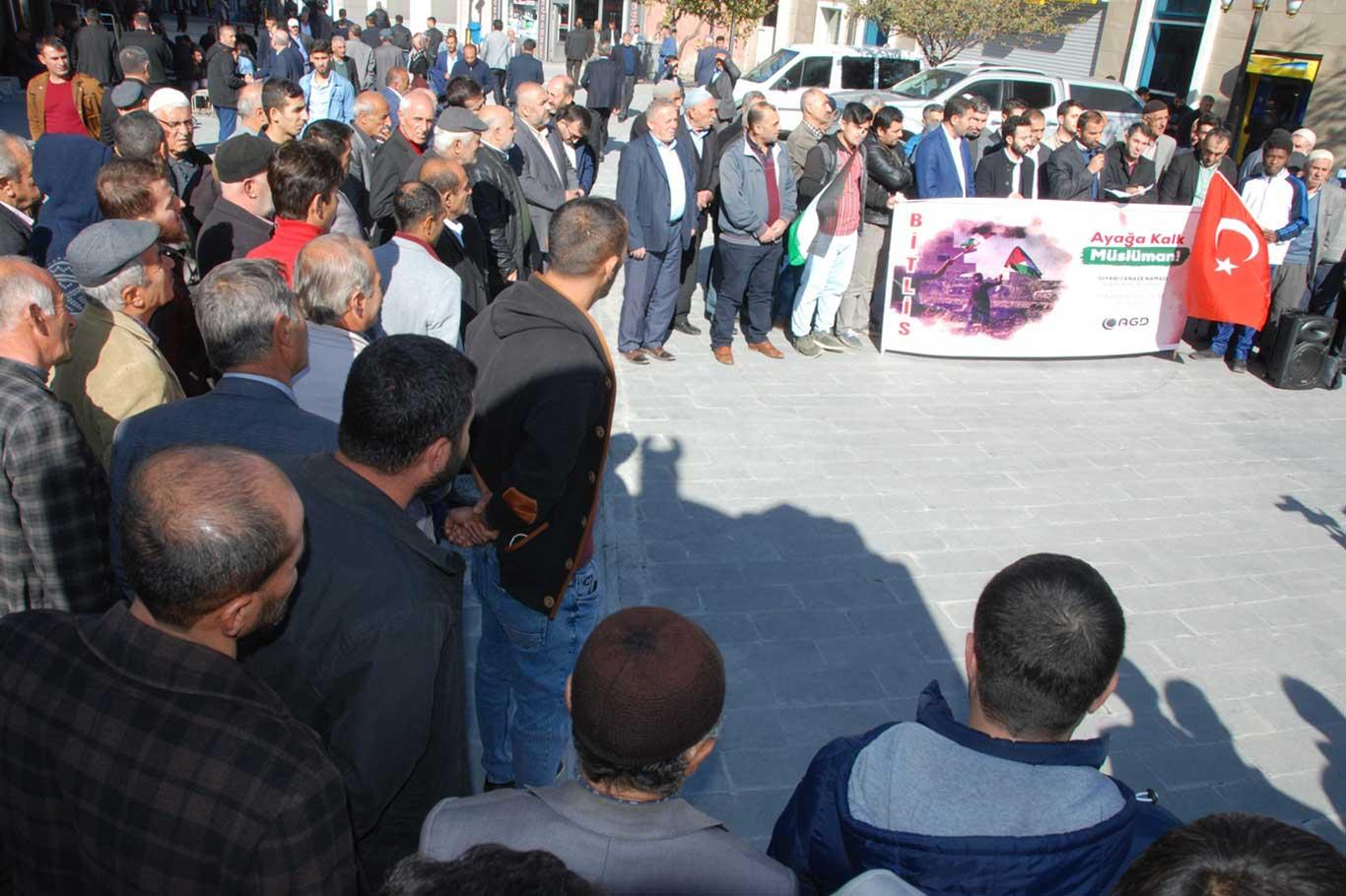 Filistin şehidleri için basın açıklaması düzenlendi