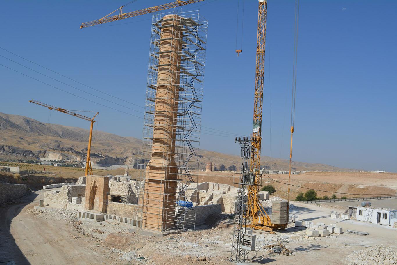 Hasankeyf'teki tarihi eserler bir bir yeni yerlerinde inşa ediliyor