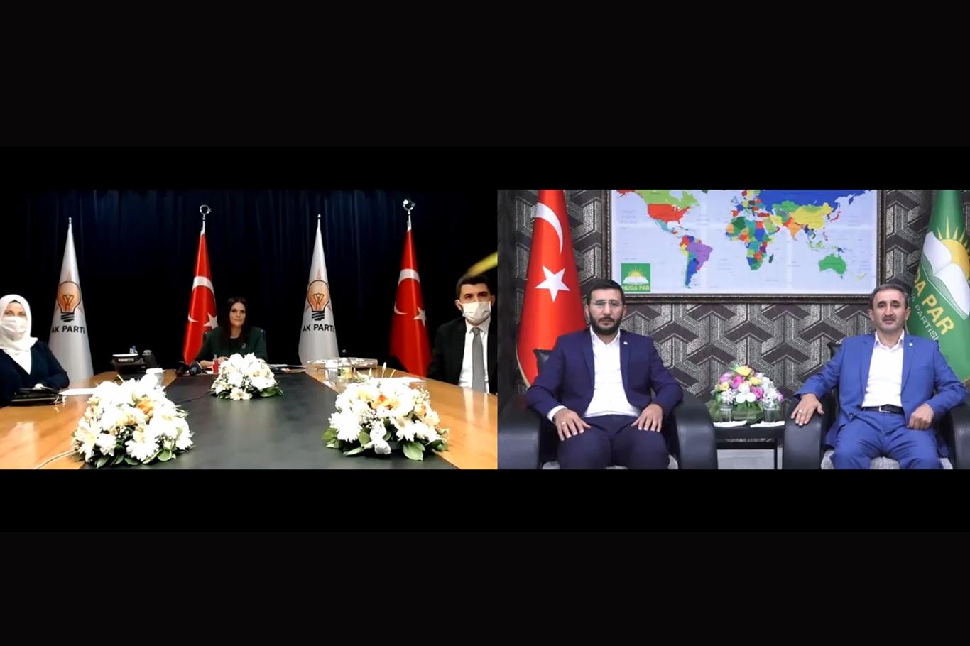 HÜDA PAR siyasi partilerle video konferans aracılığıyla bayramlaştı