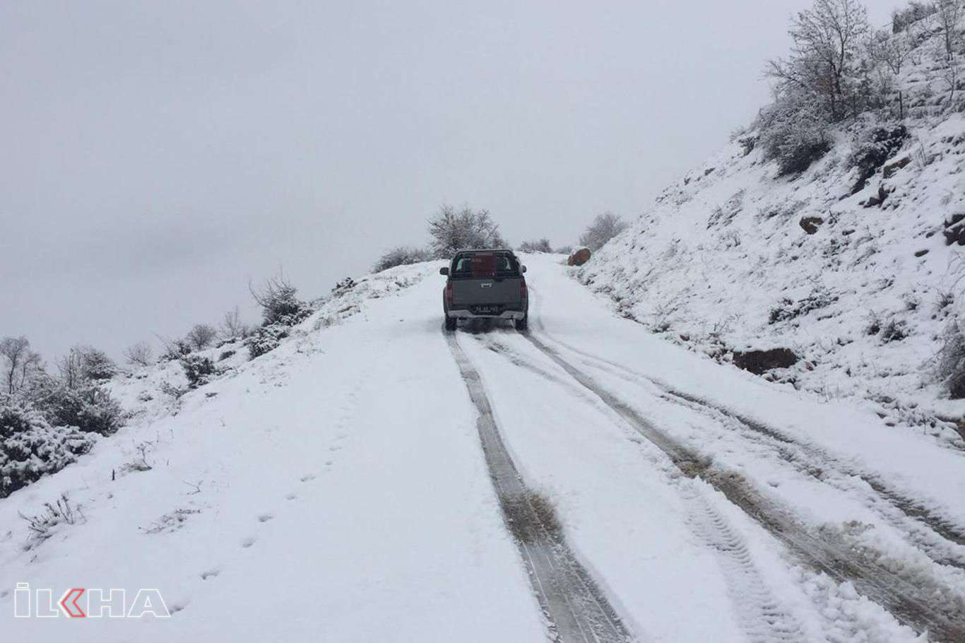 Karda mahsur kalan hamile kadın hastaneye ulaştırıldı