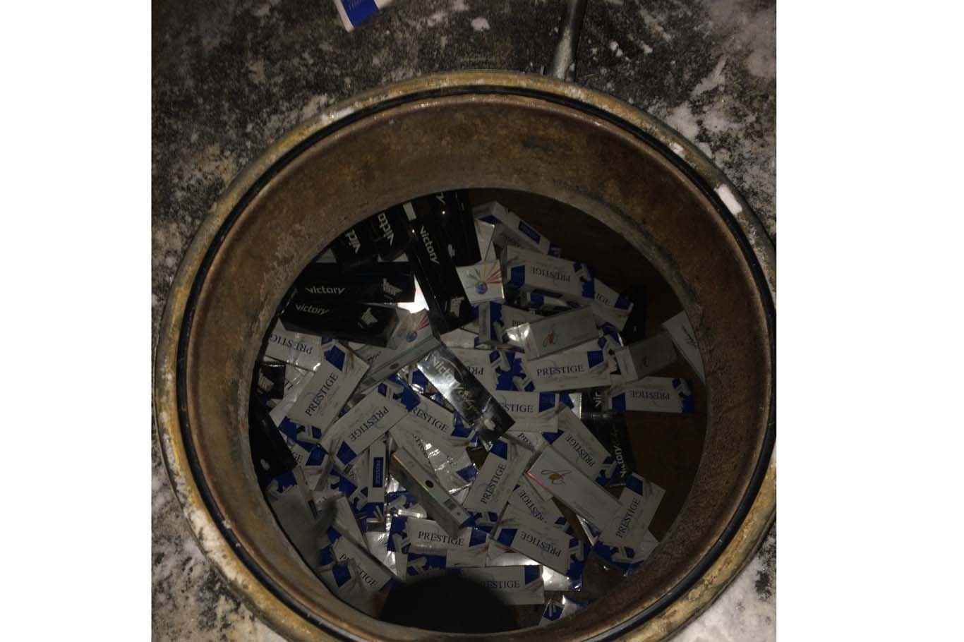 Mazot tankerinde kaçak sigara ele geçirildi