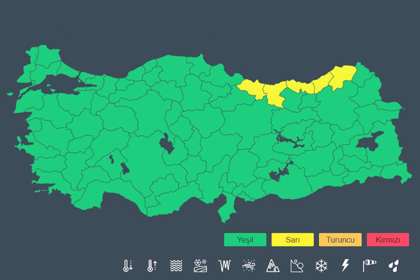 Meteoroloji'den 5 il için sarı kodlu uyarı