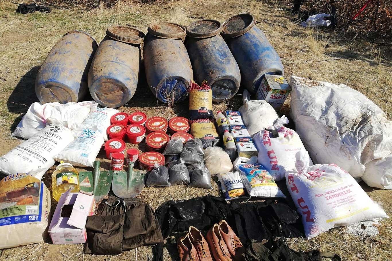 PKK operasyonunda patlayıcı madde ele geçirildi