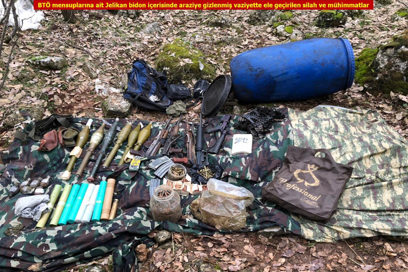 ​PKK'ye ait silah ve mühimmat ele geçirildi