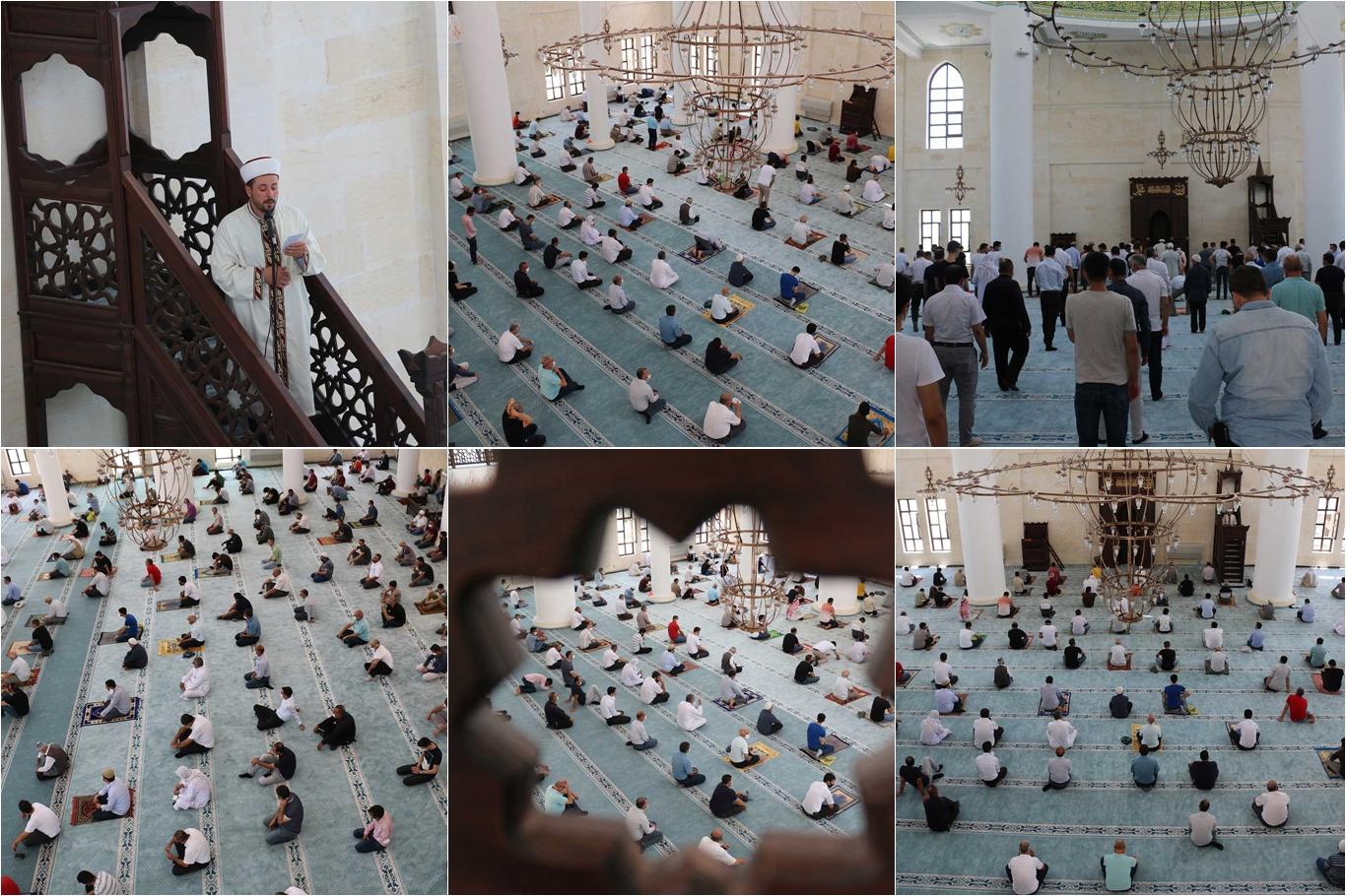 Şanlıurfa’da sosyal mesafeli bir Cuma namazı daha kılındı