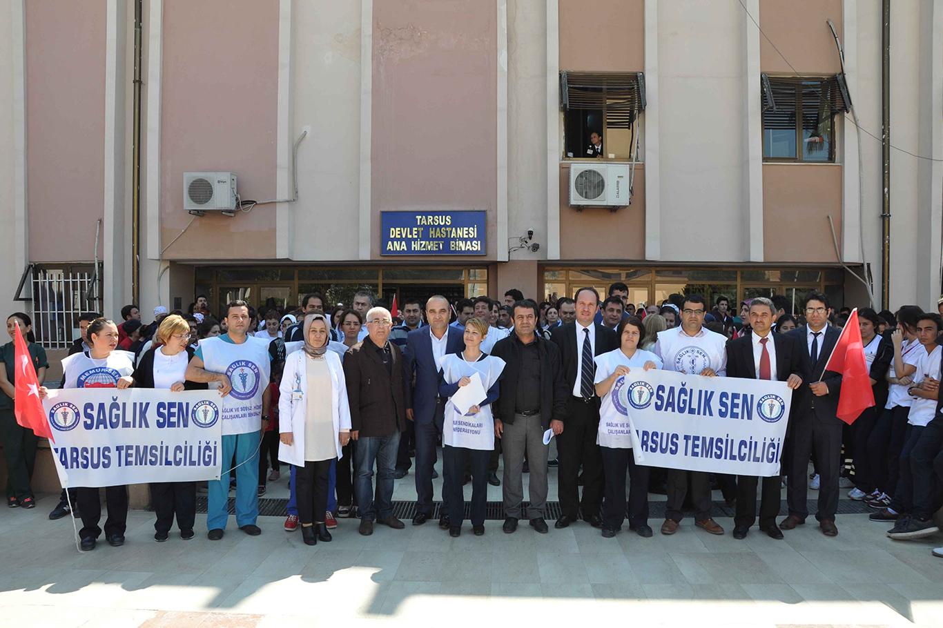 Tarsus'ta doktorun darp edilmesi kınandı