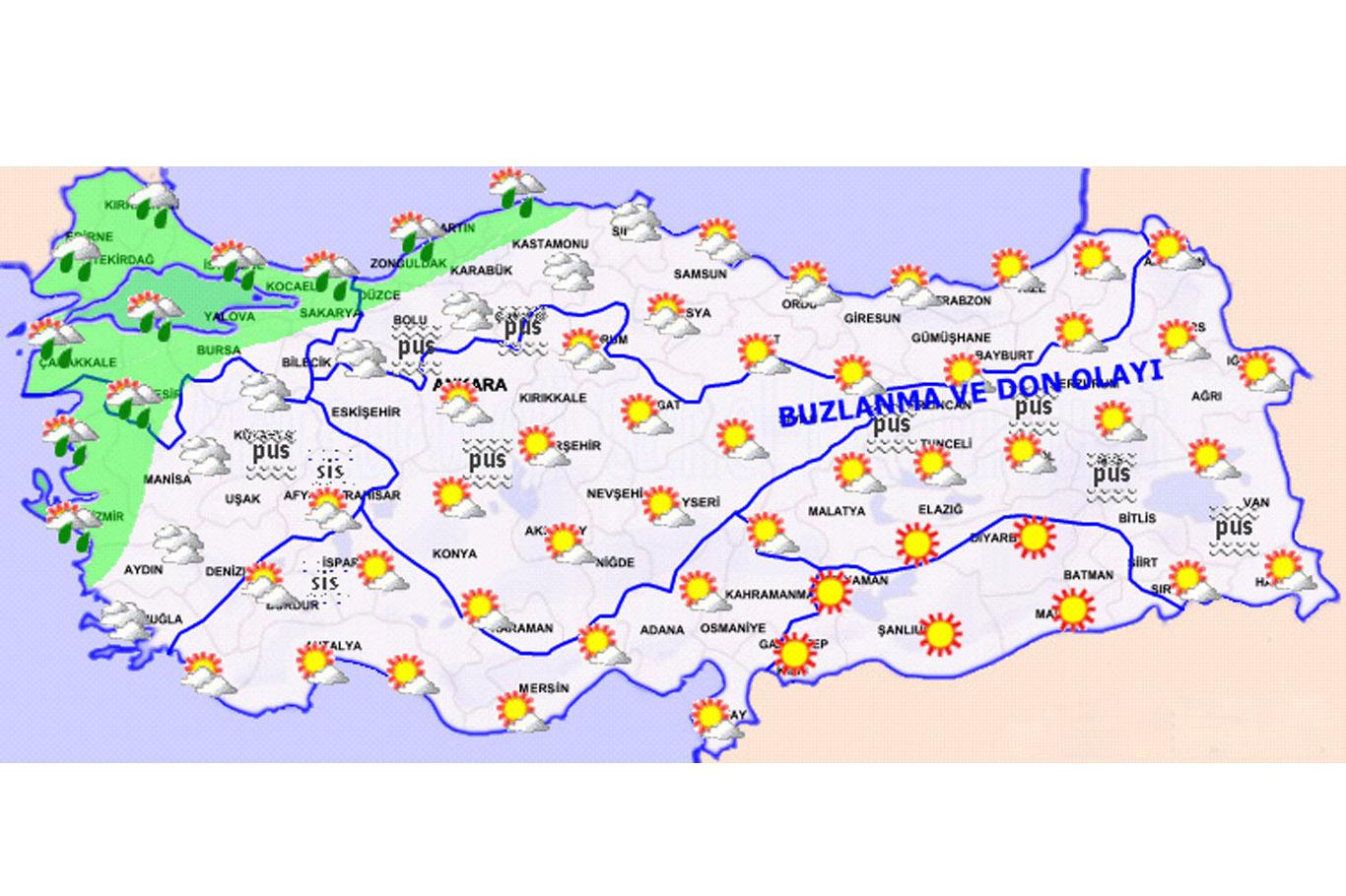 Türkiye genelinde hava durumu