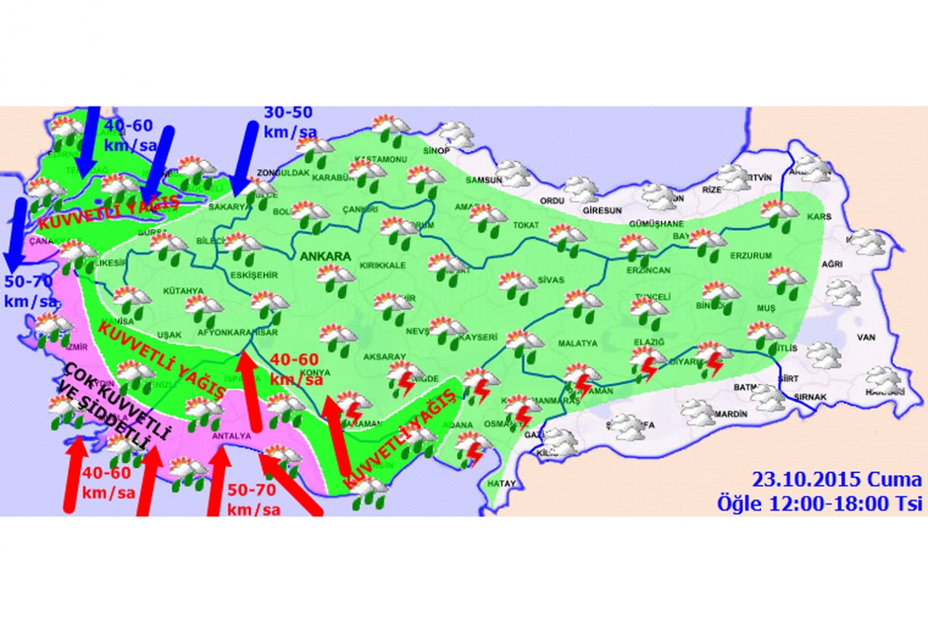 Yurtta kuvvetli yağışlar bekleniyor